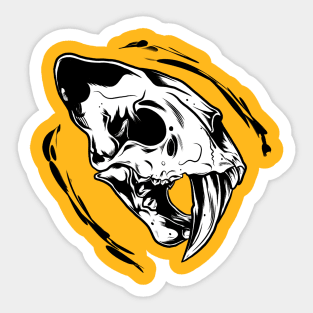 Smilodon Skull Ink Sticker